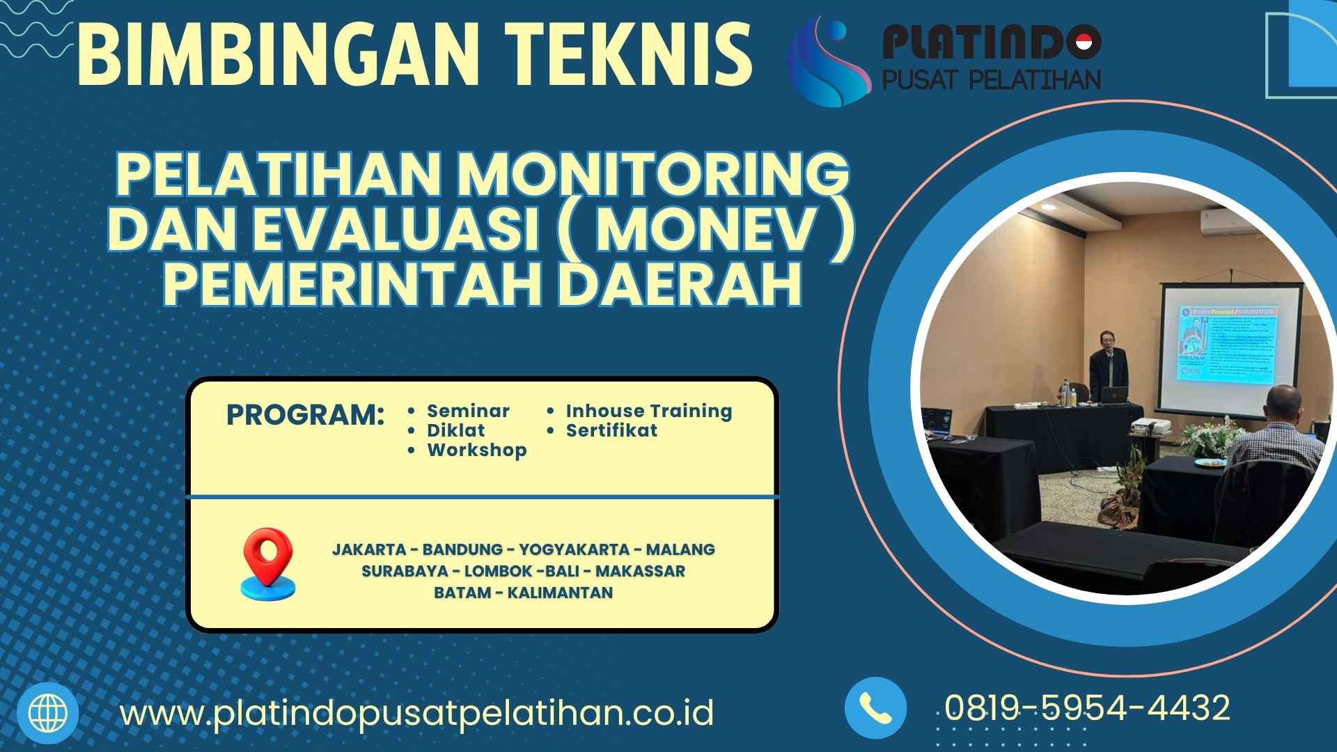 Bimtek Pelatihan Monitoring dan Evaluasi (Monev) Pemerintah Daerah Tahun 2026 Regulasi Terbaru Bersertifikat Resmi