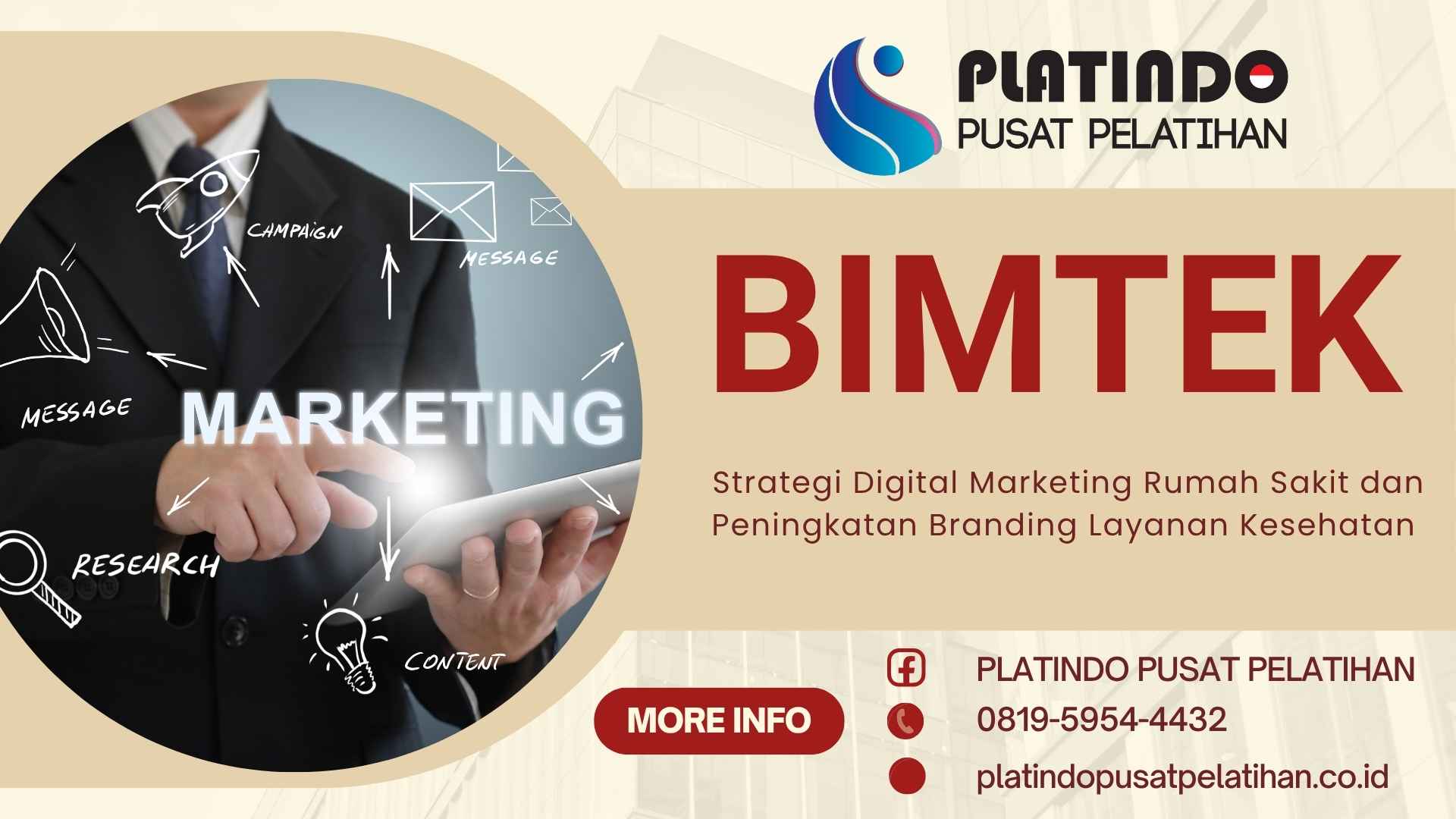 Bimtek Pelatihan Strategi Digital Marketing Rumah Sakit dan Peningkatan Branding Layanan Kesehatan Tahun 2026 Regulasi Terbaru