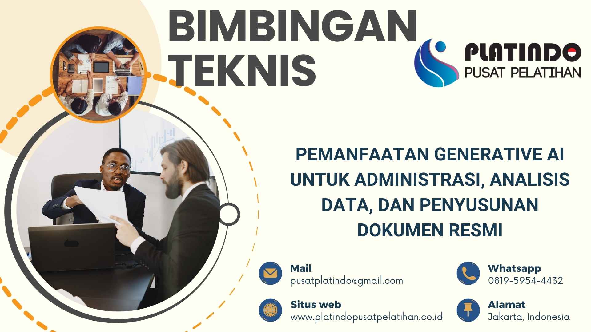 Bimtek Pelatihan Pemanfaatan Generative AI untuk Administrasi, Analisis Data, dan Penyusunan Dokumen Resmi Tahun 2026 Regulasi Terbaru