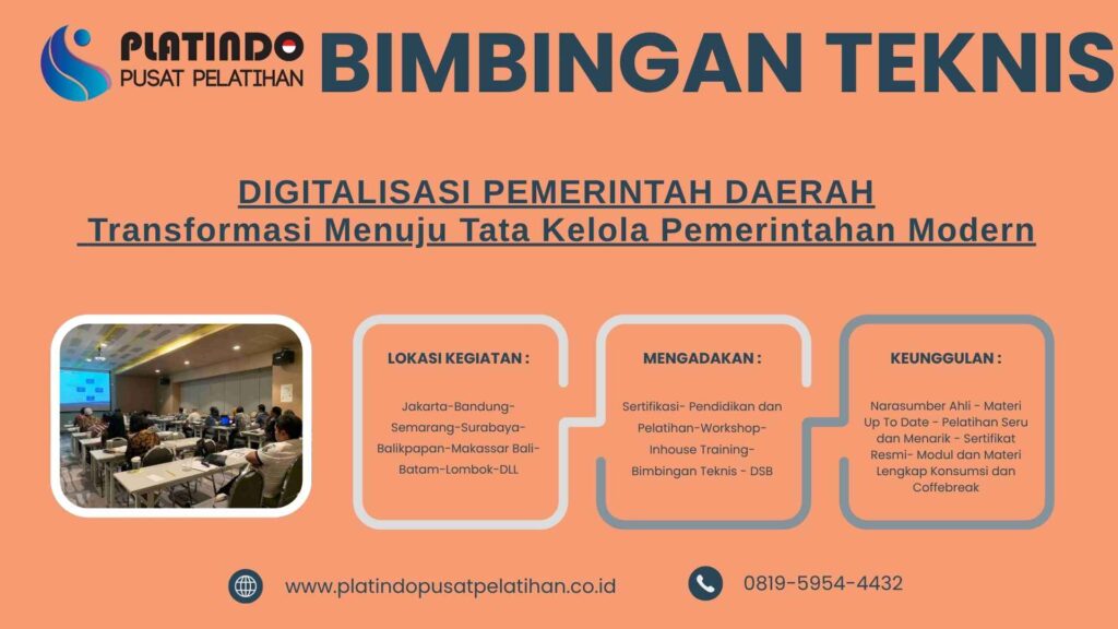 Bimtek Pelatihan Digitalisasi Pemerintah Daerah Transformasi Tata Kelola Modern 2026 Regulasi Terbaru