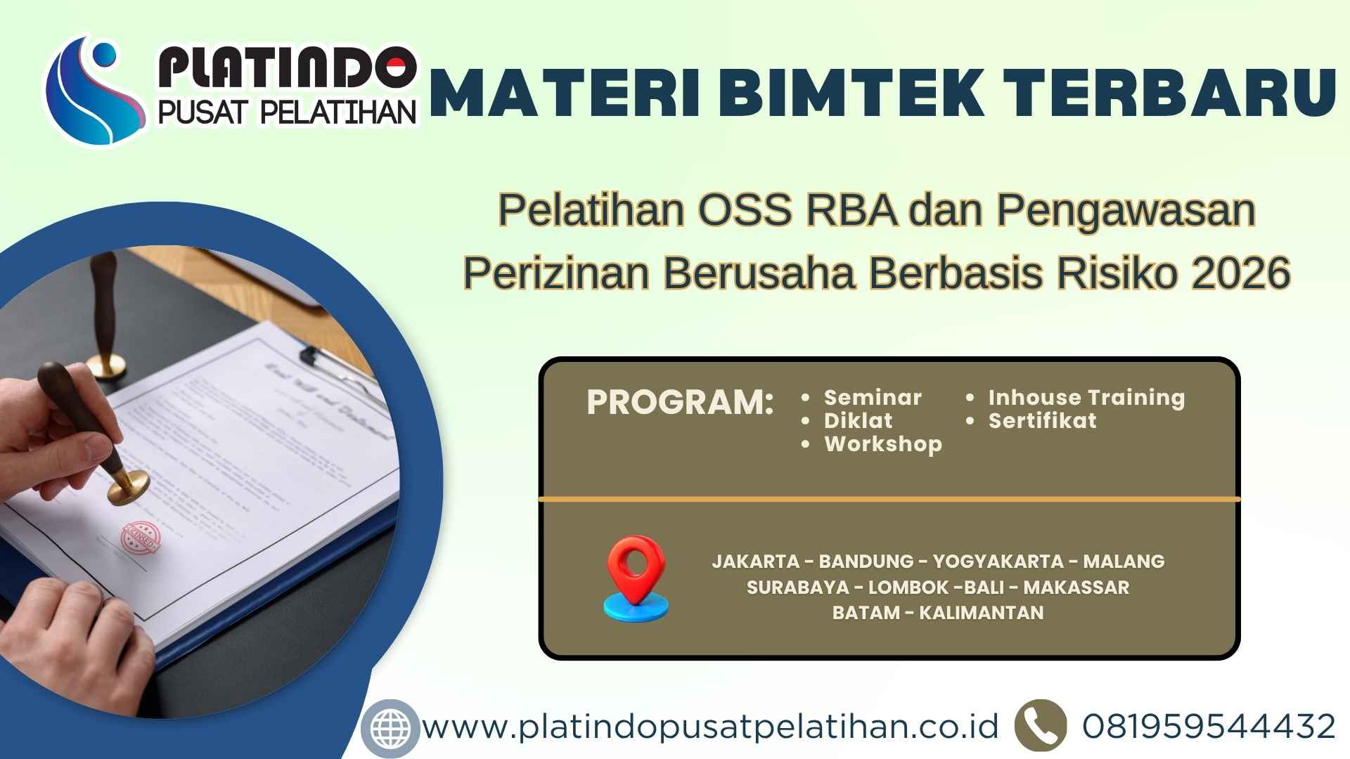 Pelatihan OSS RBA dan Pengawasan Perizinan Berusaha Berbasis Risiko 2026 Regulasi Terbaru