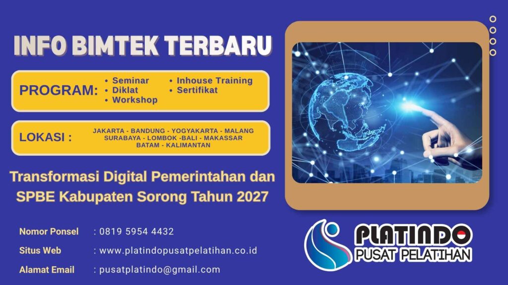 Bimtek Transformasi Digital dan SPBE Kabupaten Sorong 2026–2027 Strategi Terintegrasi untuk Optimalisasi Layanan Publik