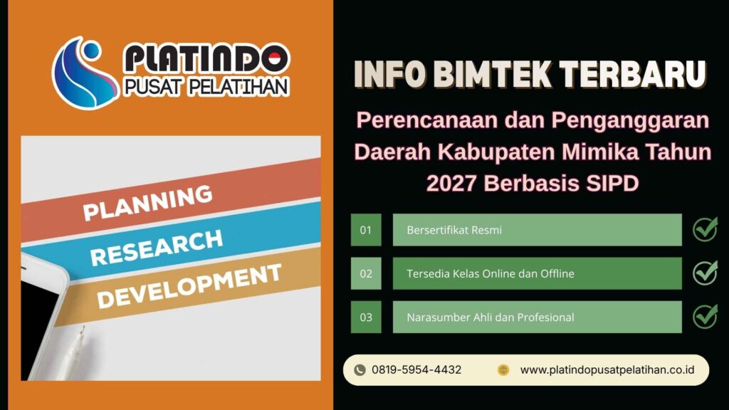 Bimtek Perencanaan dan Penganggaran Daerah Kabupaten Mimika Tahun 2027 Berbasis SIPD Terintegrasi